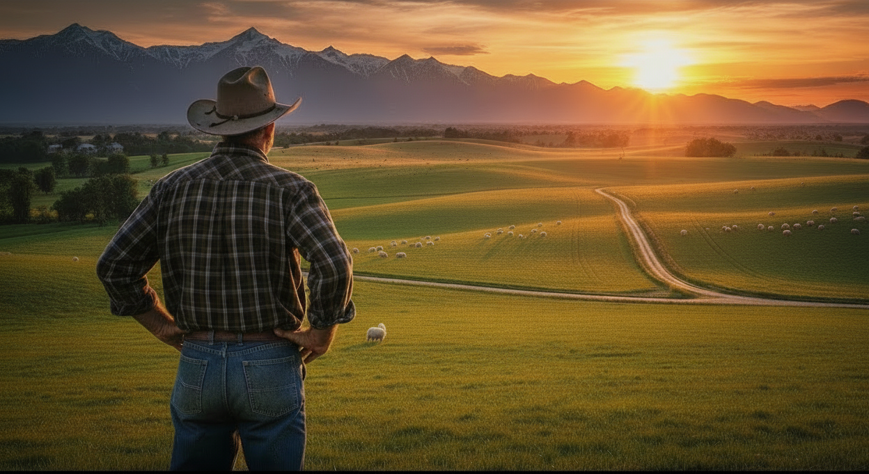 A image that shows a mountain range 