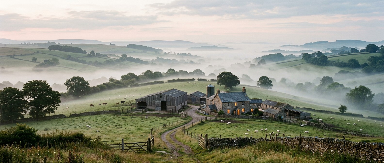 A image that shows a mountain range 